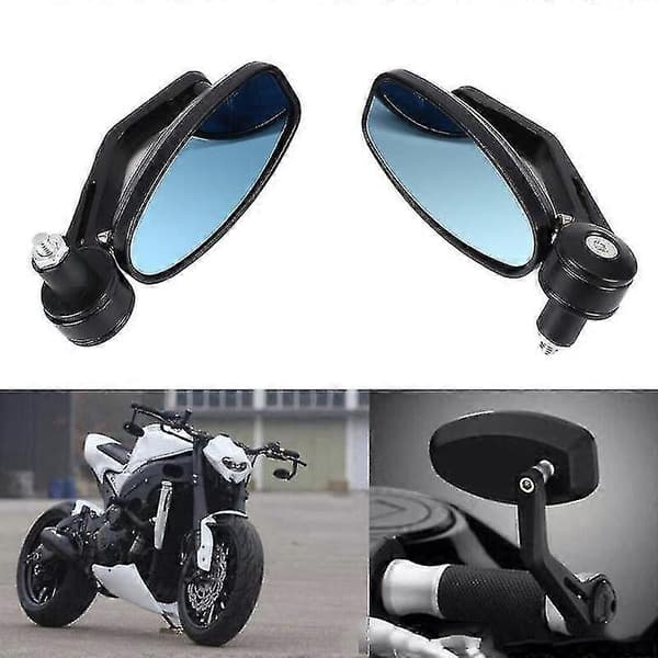 Motorsykkel Bakspeil - Ommontasje Speil - Svart - 22mm