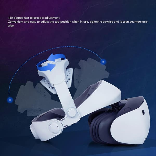 Justerbar hodestropp for PS VR2 Reduserer ansiktstrykk Komfortabel erstatning VR-hodestropp for PS VR2-tilbehør