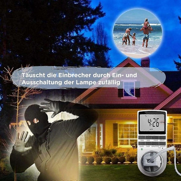 EU Timer Bryterkontakt Dobbelpakke - Energibesparende Smarte Plugger