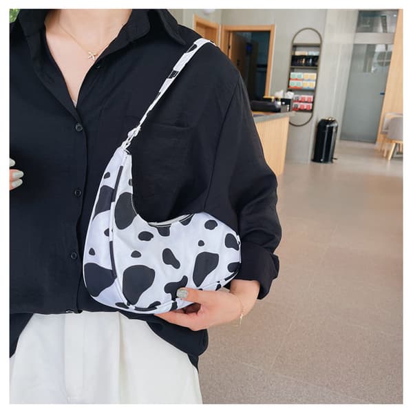 ##/Skuldertaske, moderigtig armhule taske, ko mønster##/