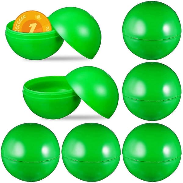 25 stk. lotterikuler, tombola-kuler, spill, runde kuler, hule kuler i plast, rekvisitter