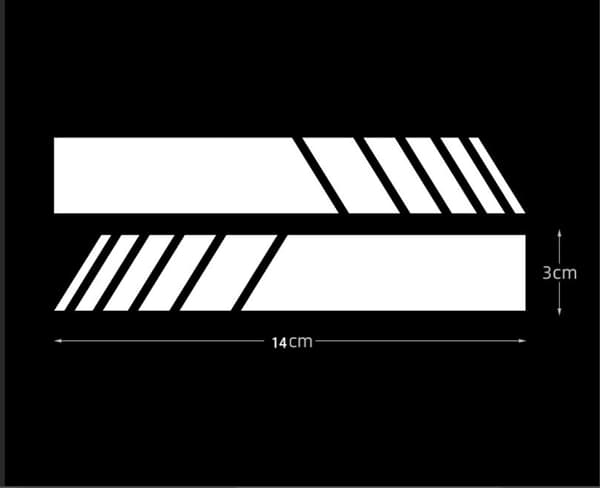 2 Par Car Bagspejl Stripe Design Sticker Pakke (Farve)