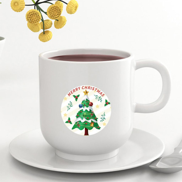 Julestickere Rulle 500 stk Glædelig Jul Stickers Til Kort Gavekonvolutter Dekorative Forseglings Stickers Etiketter