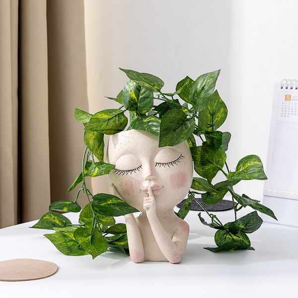 ##/Ansiktsplantepotter - Hodeplante, Sukkulente Plantepotter, Ansiktsblomst##/