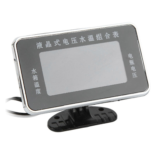 2 i 1 Vanntemperaturmåler Voltmeter LCD Digital 9?36V Universal for Bil Bobiler Skip Yachter
