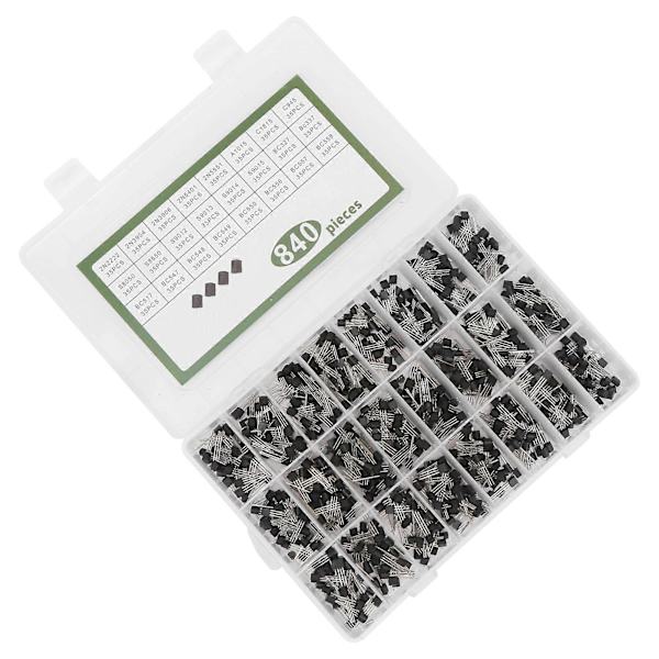 840st Strömtransistor Kit Triod Sortimentset Industriella Kontrollkomponenter TO?92