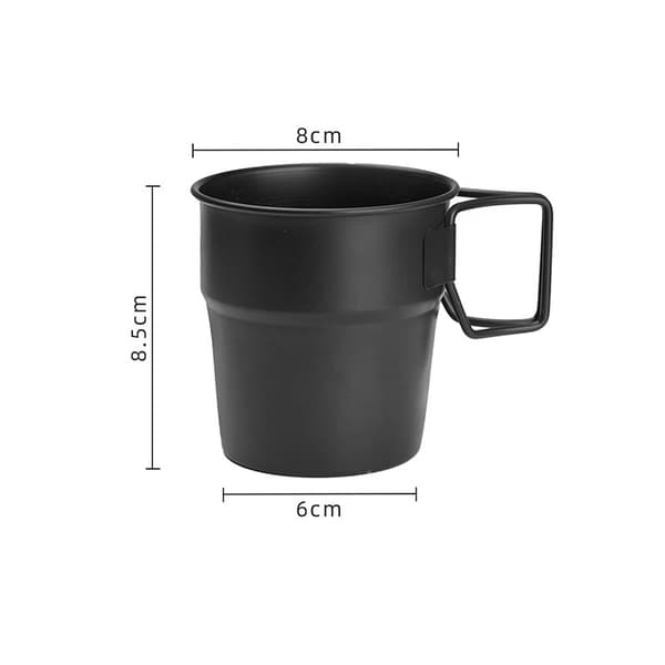 Sæt med 3 Genanvendelige Rustfrit Stål Kaffe Kopper, Stabelbare, Opvaskemaskine