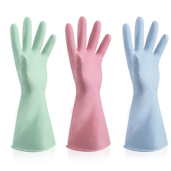 3 paria keittiöhanskoja (pieni sininen + vaaleanpunainen + vihreä, pituus 31 cm)