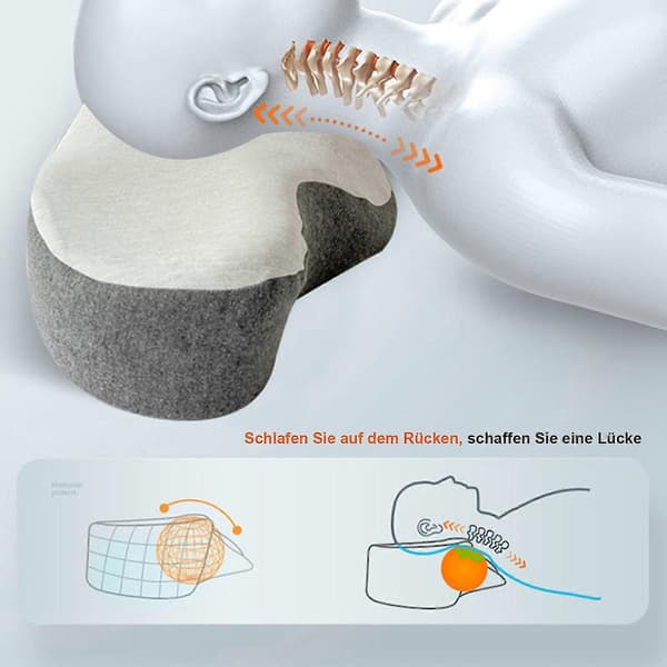 Ergonomisk Nakke- og Skulderpude, Sommerfugleform, Memory Foam Pude