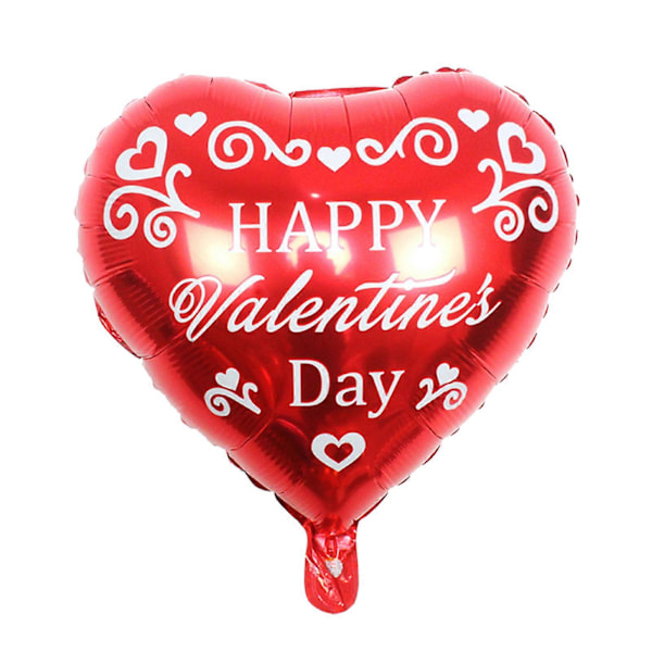 2 stk. 45 cm Hjerteballong Oppblåsbar Romantisk Gjenbrukbar God Valentinsdag Aluminiumfolie Ballong Dekor Hjemmedekorasjon M