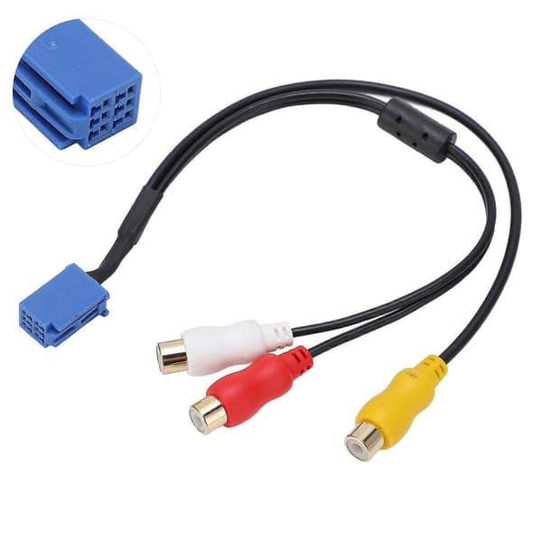 6 Pin AV 3040 Port Bil 3RCA Kabel Adapter Audio Vedio Stik til DVD Navigation Headunit