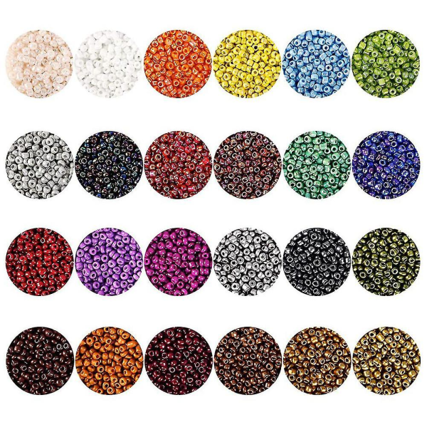 35.000 Glasfrøperler og 250 stk. Alphabet Bogstavperler