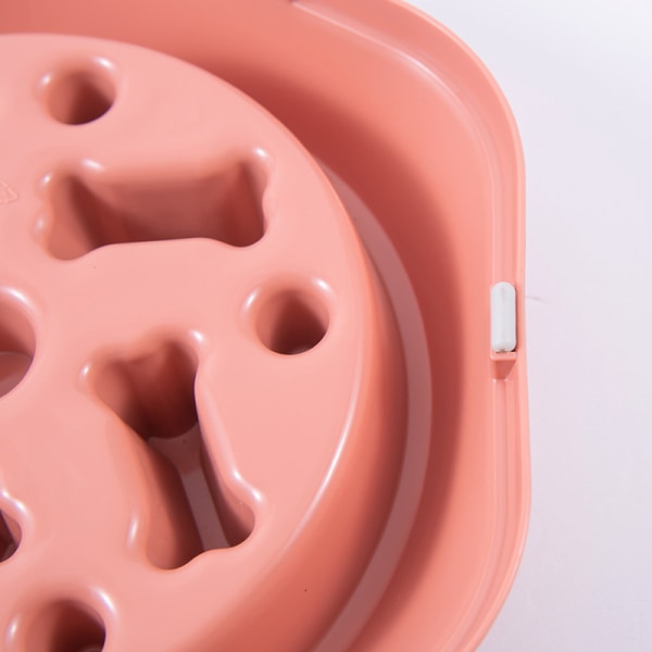 Naturlig Langsom (pink) Foder Skål ?19cm, Bambus Hund Langsom Foder