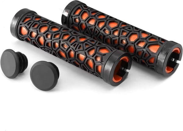 1 Par MTB Styrbarsgreb, acex Ergonomisk Cykelgreb 2 End Caps