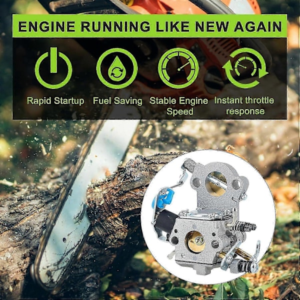 455 Rancher Kaasutin Husqvarna 455 460 460 Rancher 461 455 E -bensiinimoottorisahaan, korvaa numeron 544883001 WTA-29 kaasuttimen 537255701 ilmansuodattimella