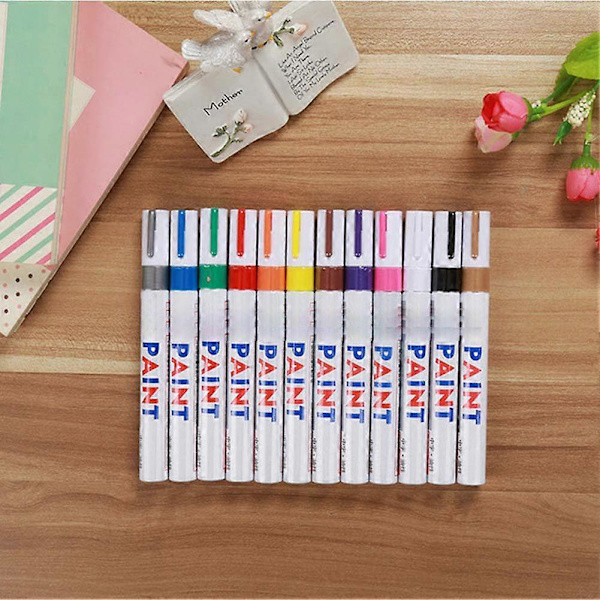 Gummipenn Paint Marker Vanntett Permanent Bil Dekk Mønster Paint Penn