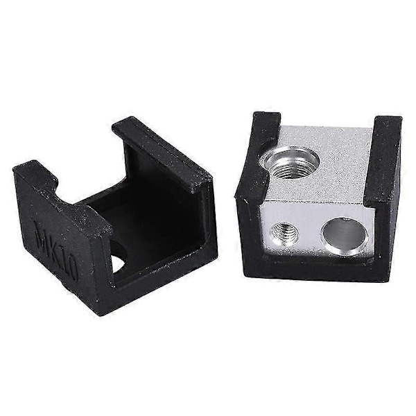 MK10 Sort Silikone Beskyttelsesetui til Aluminium Varmeblok 3D Printer Del