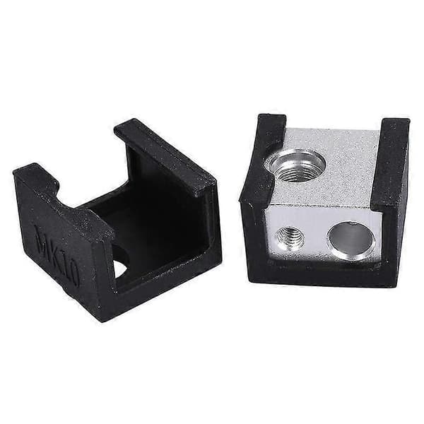 MK10 Svart Silikonskyddsfodral för Aluminium Värmeblock 3D-skrivardel