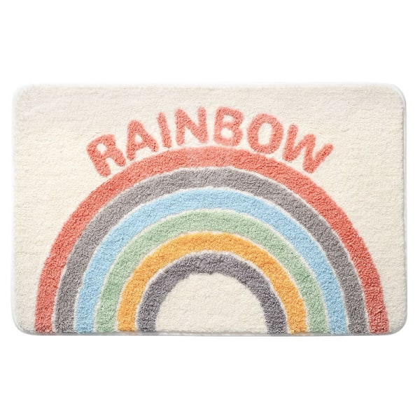 Over the Rainbow, 40*60cm - Liukumaton kylpymatto, Mikrokuituinen ja pehmeä