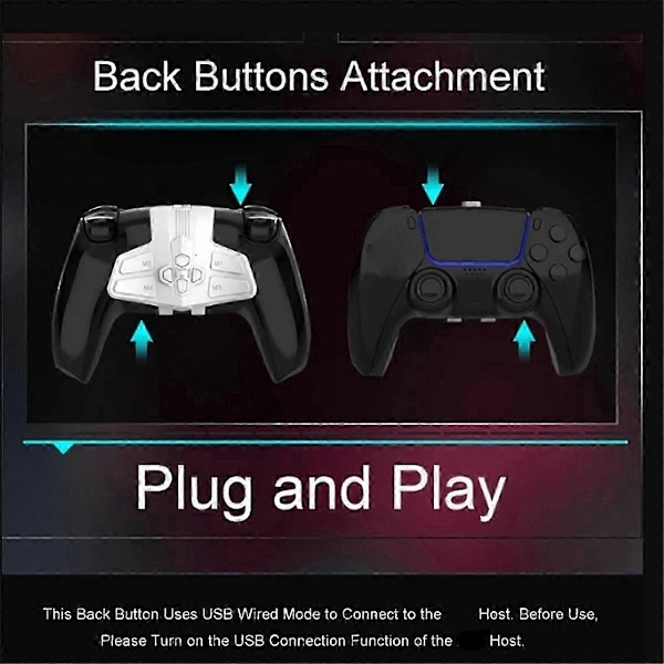 Bageste Paddle Tilbehør Controller Udvidelsessæt Bageste Knap og Bagplade Remapping Kit til Bag Cl