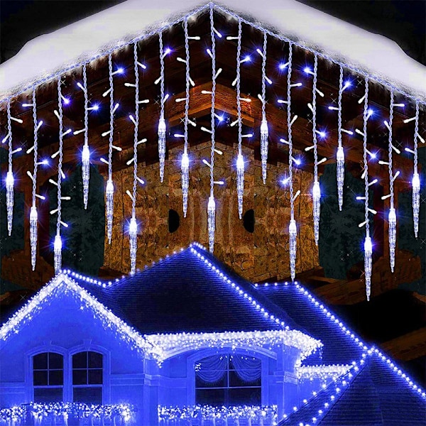 (Blå) LED Dekorativ Udendørs Lys, 3,5 m LED Istap Lys