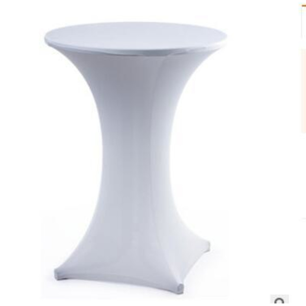 /#/Vit högt stretchbordsskydd rött Ø 60*110CM duk bordsskydd cocktailbord bröllopsbankettbord/#/