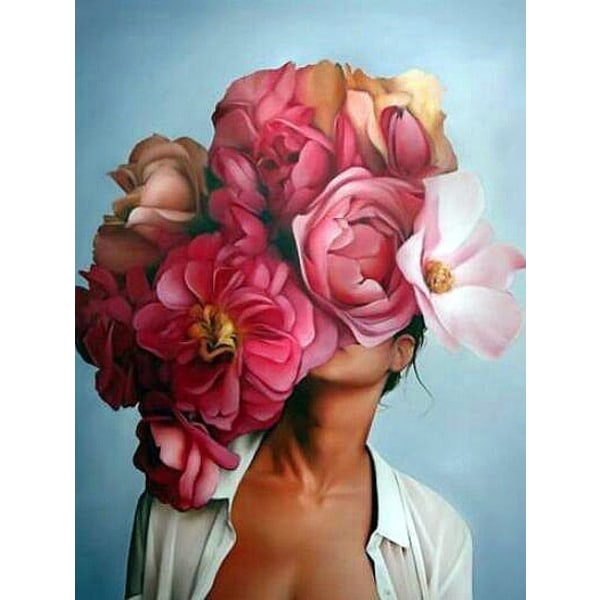 30x40cm 5D tee-se-itse diamond painting Full,Série Fleur et Femme#D,DIY D