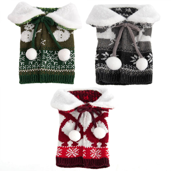 ##/3-pack julvinflaskeöverdrag, 18 x 17 cm##/