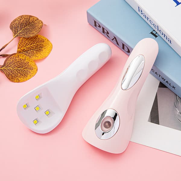 Pink Negle tørrelampe, Bærbar 5W LED UV Gel Neglelampe, Professionel