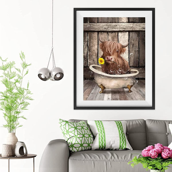##/5D diamantmålning-DIY-30x40cm-Kalv som badar##/