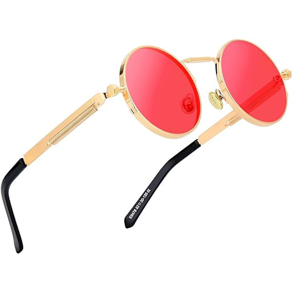Upolariserede Oval Solbriller til Kvinder Vintage Oval Steampunk Sol