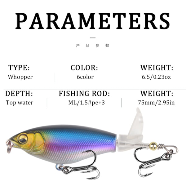 Kunstig agn spin jig sæt 6g bas agn 6 stykker