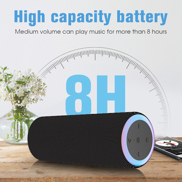 ##/Bluetooth-högtalare, Vattentät Bärbar Mini Cylinder, Utomhus Plu##/