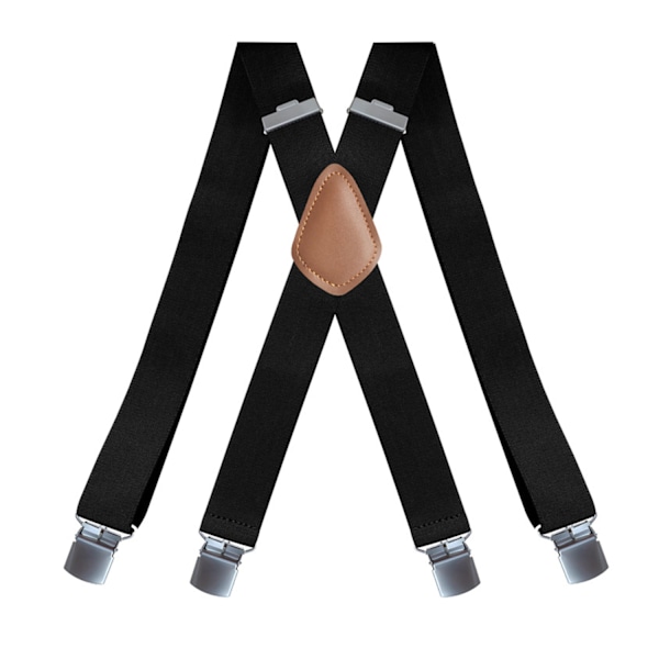 Sort voksen elastisk 4 clips