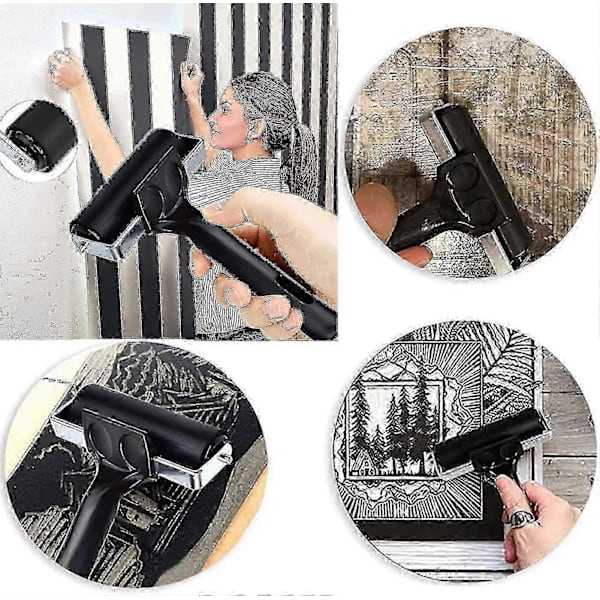 3-pakning myk gummivals, gummivals pensel blekkapplikator kunsthåndverk