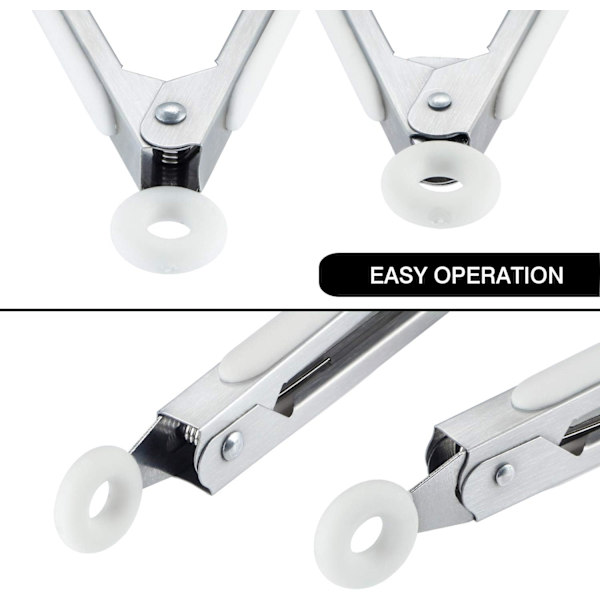 Set med mini silikon-serveringstänger 17,8 cm 7 tum vita
