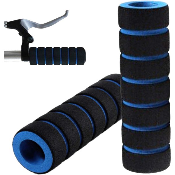 Blue Bike Handlebar Grips, Non-Slip Bike Grip for Scooter Cruise