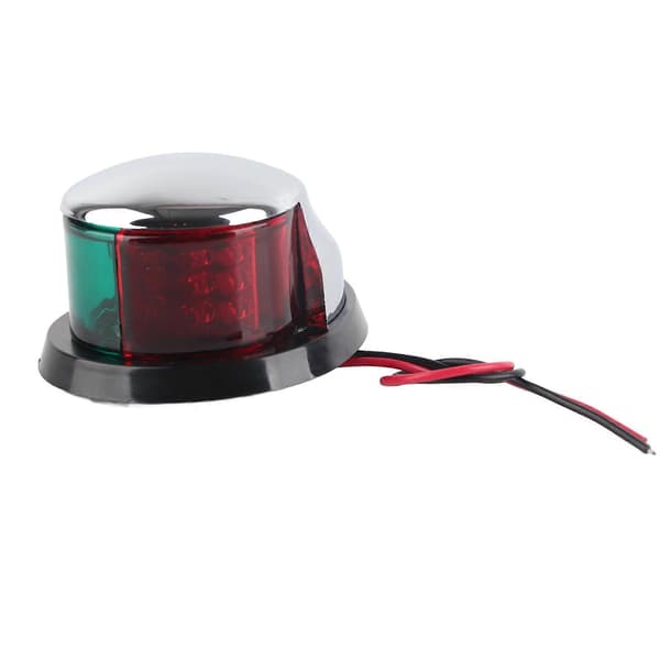 Båt Navigasjonslys Røde Grønne Lys 8W LED 12V Rustfritt Stål Skall Dråpeform Seilingssignal Lampe