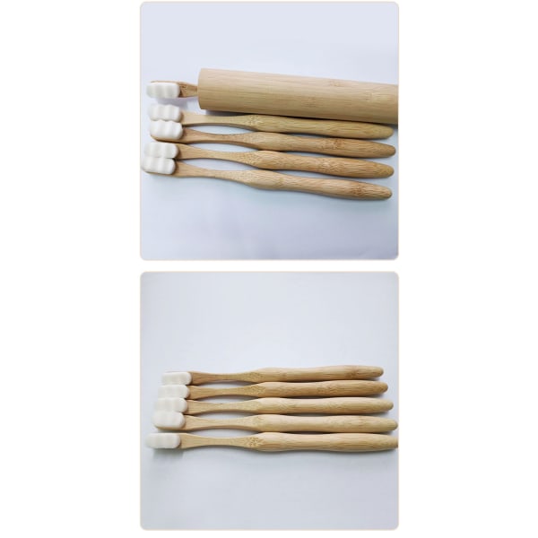 Bambus tandbørste, biologisk nedbrydelige tandbørster ekstra bløde børster
