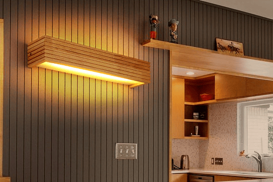 Moderne Japansk Eik Vegglampe Nordisk Massiv Trevegglampe for Seng