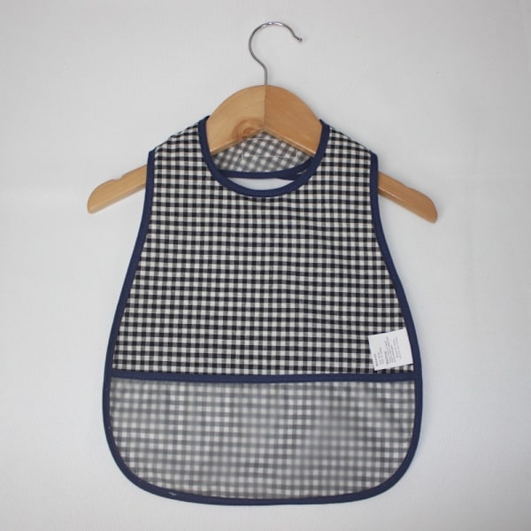 ##/Set med 4 haklappar med elastisk broderi - Stora frottéhaklappar##/