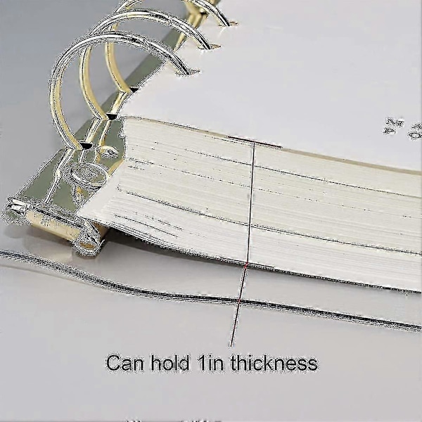 A5 Genomskinlig Anteckningsboksskydd Mjuk PVC-Pärm med 6 Extra Stora Runda Ringar 30mm