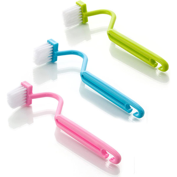 Plastböjd Toalettborste för Toalettens Hörn (3-pack)