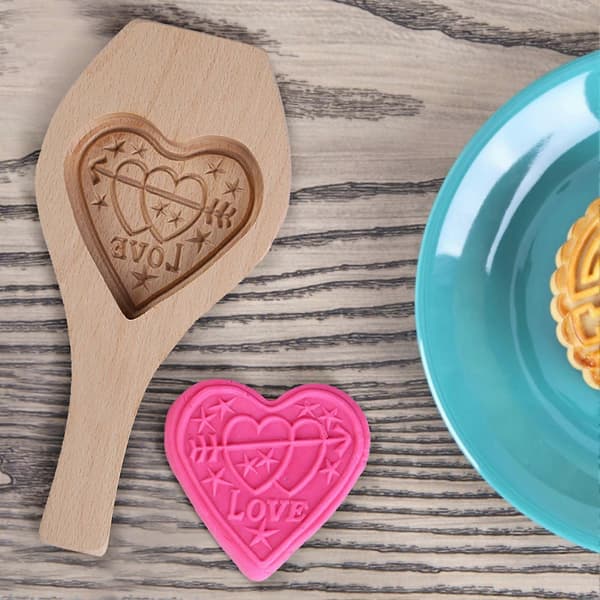 Praktisk Månekakeform Enkel å Bruke Tre Gjenbrukbar 3D Kakeformer Bakeutstyr til Midhøstfestivalen 2