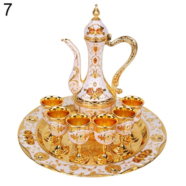 8 st/set Retro Zinklegering Vinkopp Kittelbricka Kit Hem Bröllopsdekor Behållare 7