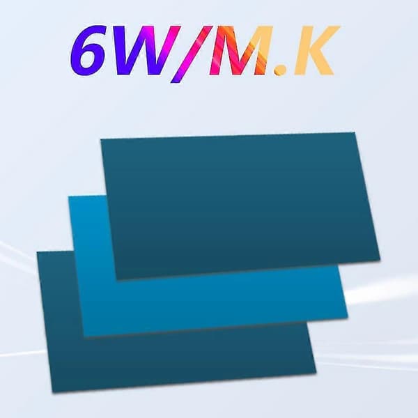 3 stk. 0,3 mm/0,5 mm/1 mm termisk pute 6,0 for W/for M.k høyeffektiv termisk ledning