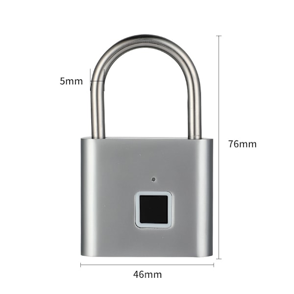 ##/Fingeravtryckslås - Silver, IP67 Vattentät, Nyckelfri Säkerhet,##/