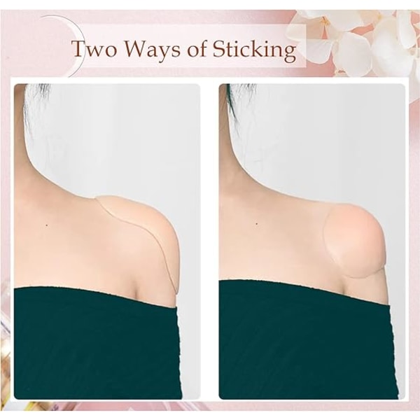 Silikonaxelvaddar, 6 stycken Push-up Axelvaddar S
