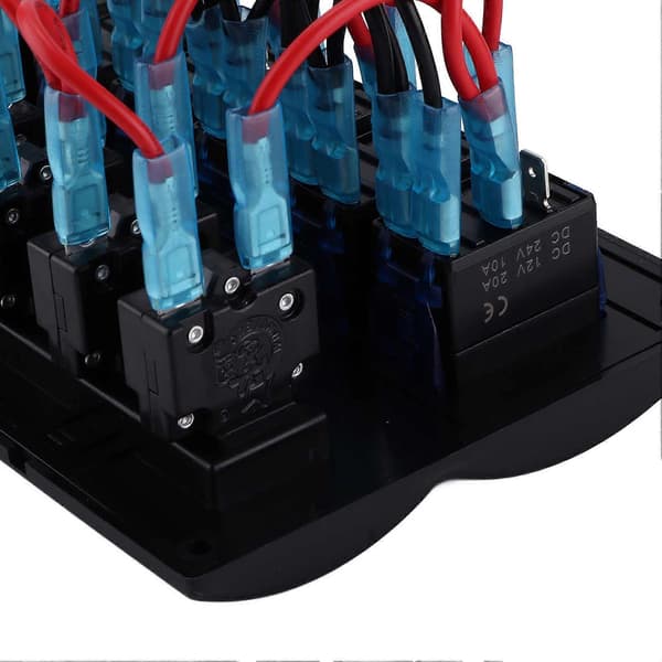 6-veis vippebryterpanel LED IP65 Vanntett for 12–24 V biler, busser, lastebiler, båter, SUV-er