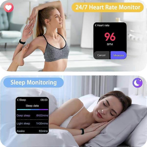1,28-tommers smartklokke Bluetooth-anrop EKG+PPG søvnhelseovervåking sport pedometer smartarmbånd